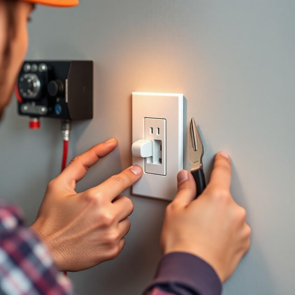Professional electrical work - outlet and switch installation